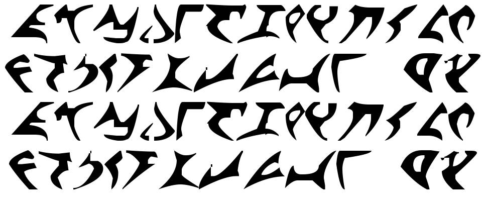 Klingon шрифт Спецификация