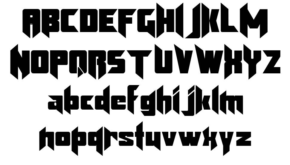 Klingon Blade font specimens
