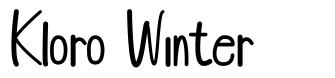 Kloro Winter font