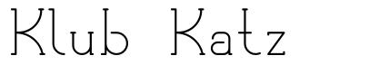 Klub Katz шрифт