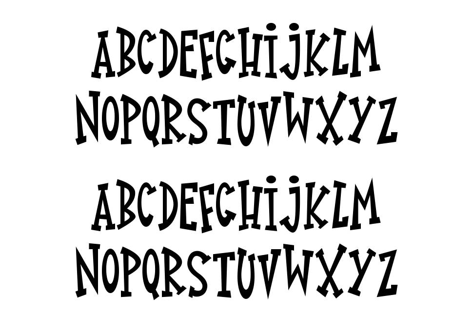 Knick Knack font Örnekler