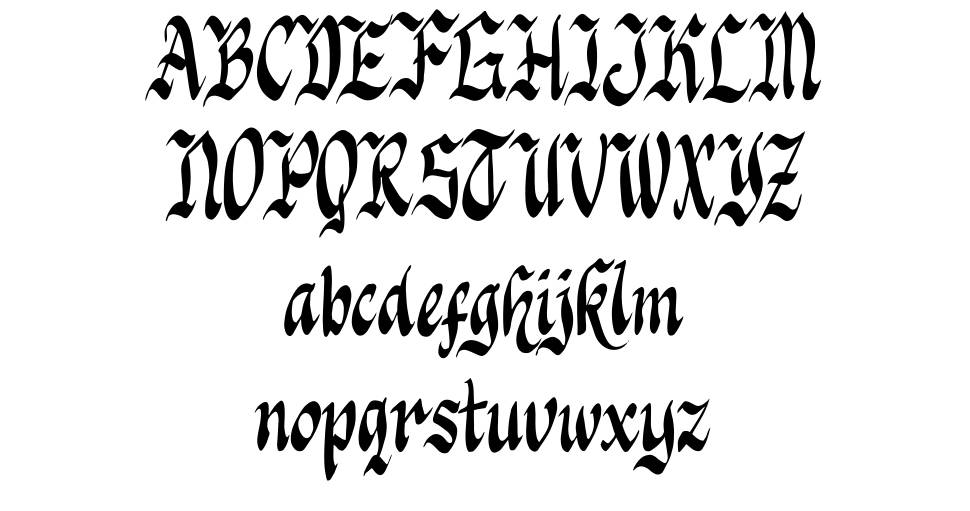 Knight Jacker font specimens