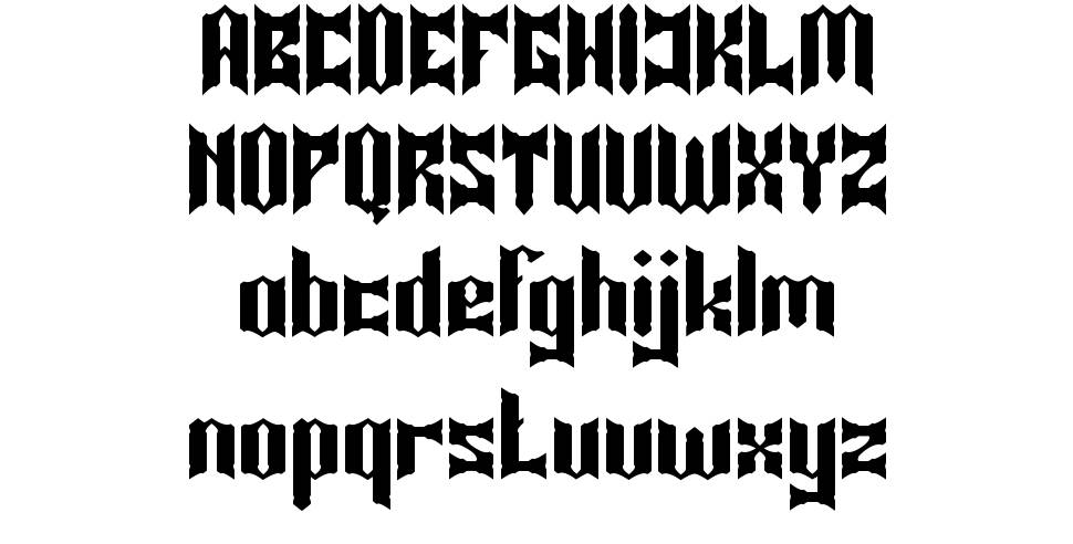 Knight of Light font specimens