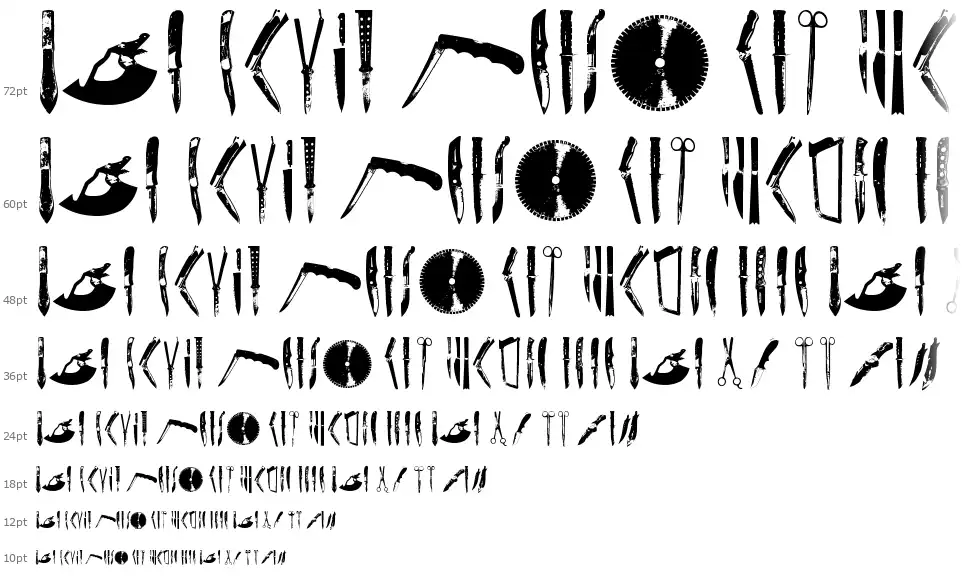 Knives font by Skulls FontRiver