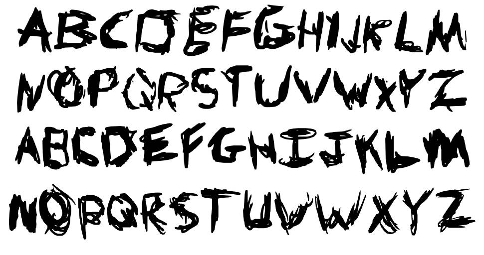 Knives and Pens font Örnekler