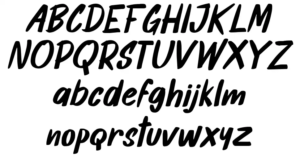 Knock Down font specimens