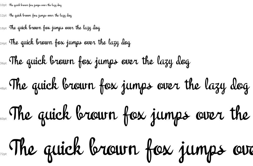 Koala Script font Waterfall