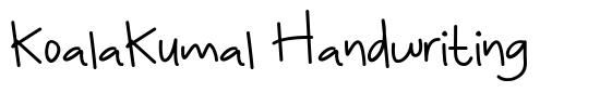 KoalaKumal Handwriting písmo