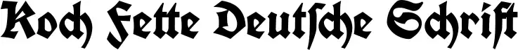 Koch Fette Deutsche Schrift