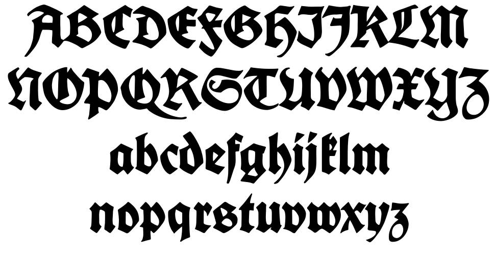 Koch-Schrift 字形 标本