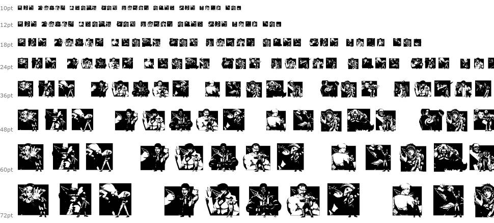 KOF Dingbats schriftart Wasserfall