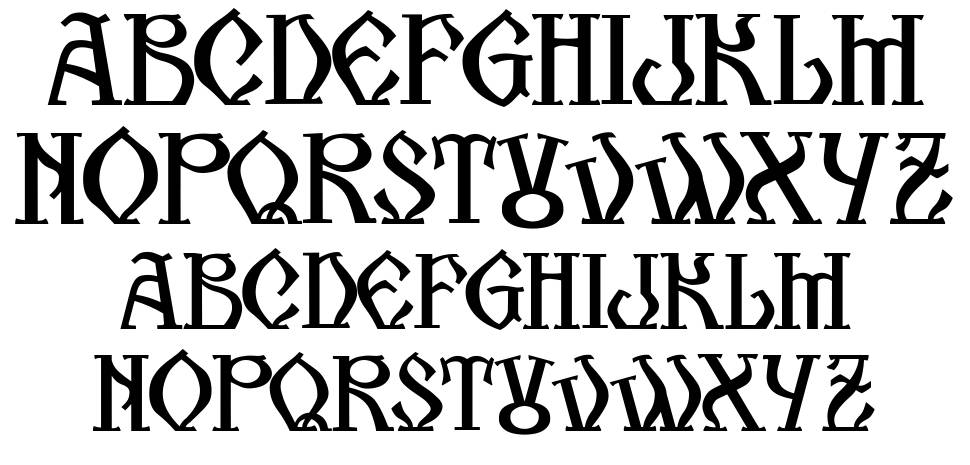Kogaion SC FR font Örnekler