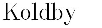 Koldby font