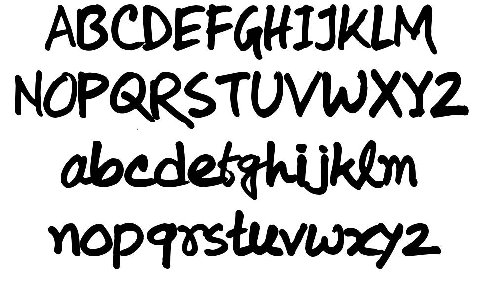 Koly Handwriting font specimens