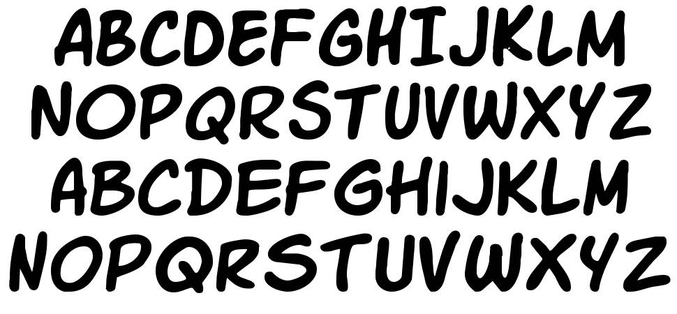 Komika Slick + Slim font Örnekler