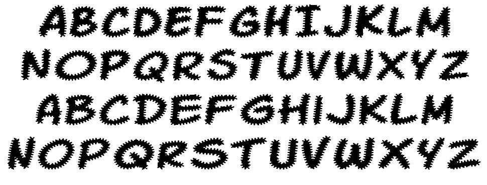 Komika Tread font specimens