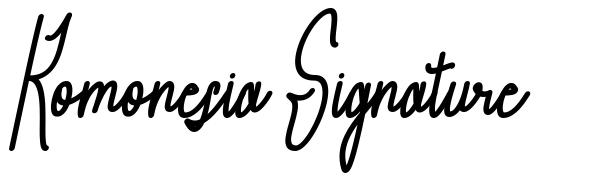 Komonesia Signature czcionka