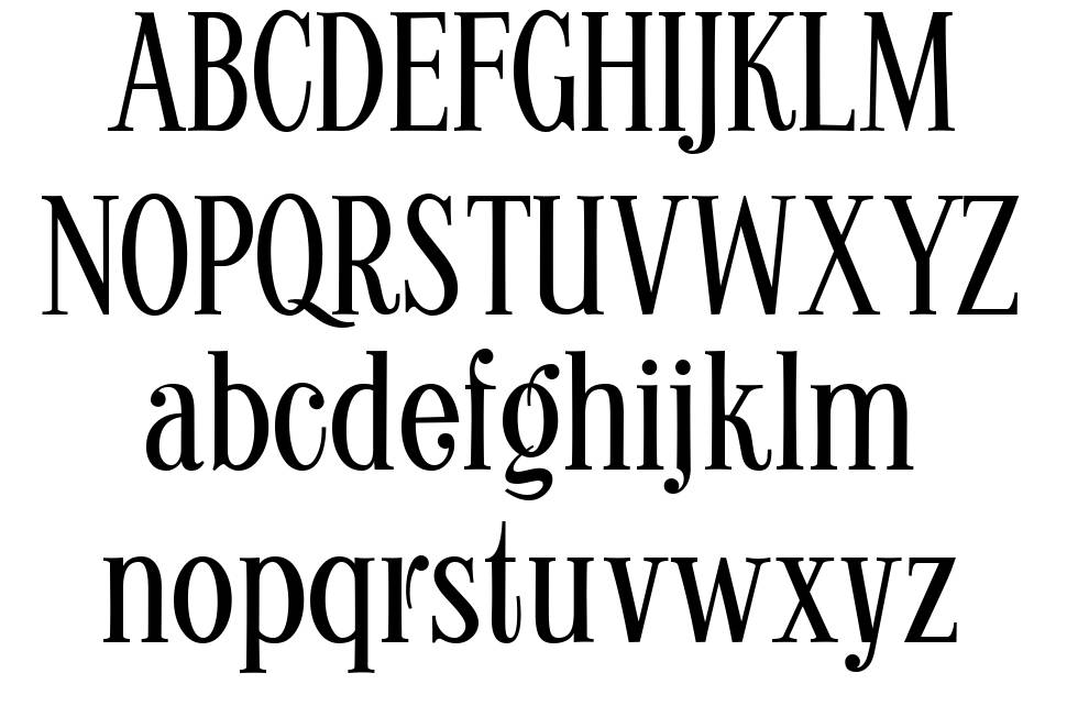 Kontor Display font specimens