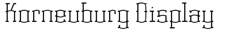 Korneuburg Display 字形
