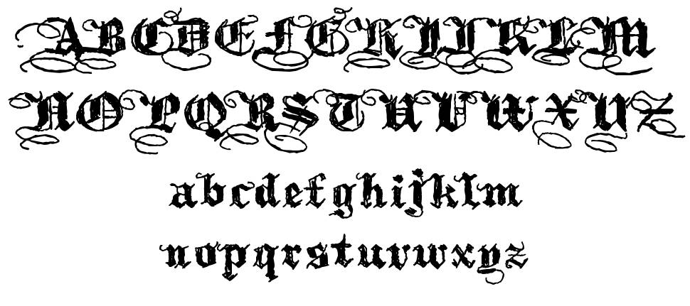 Kothika font specimens