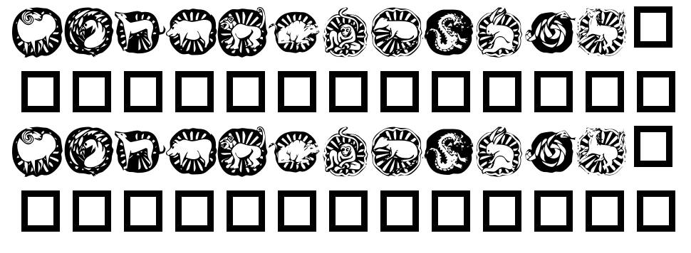 KR Chinese Zodiac font Örnekler