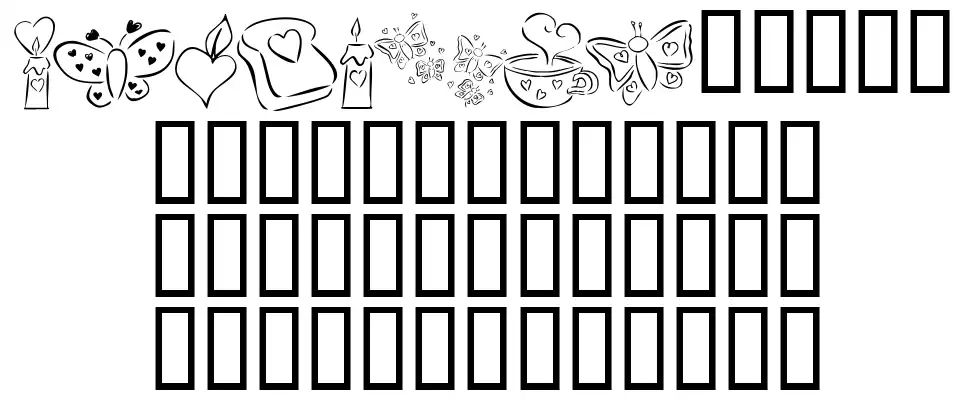 KR Cuori Divertenti 3font specimens