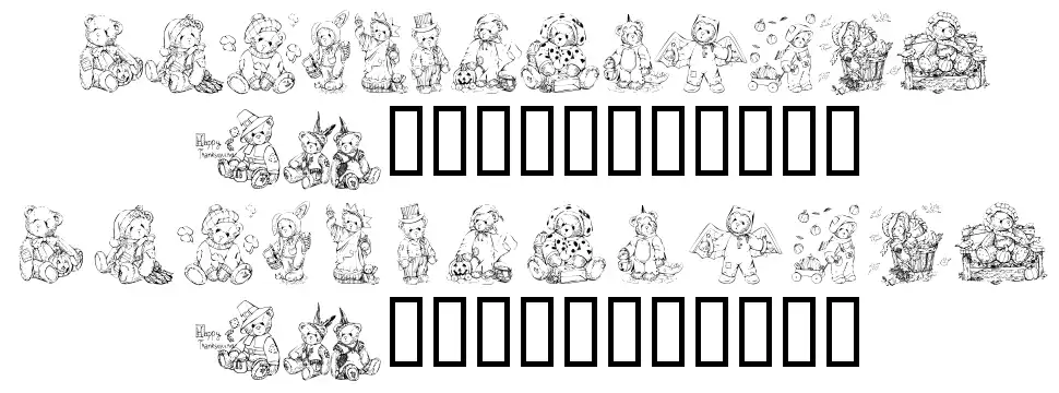 KR Holiday Teddiesfont specimens