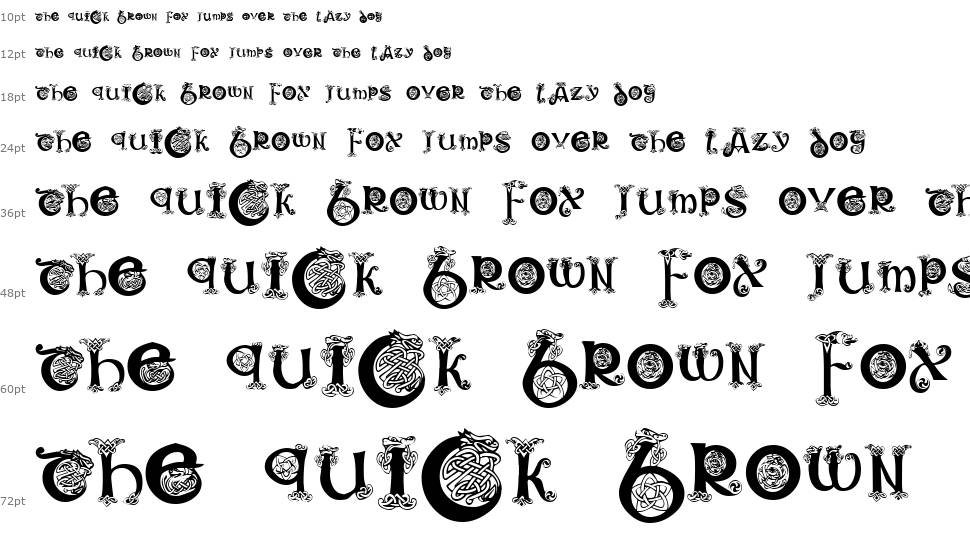 KR Keltic One font Şelale