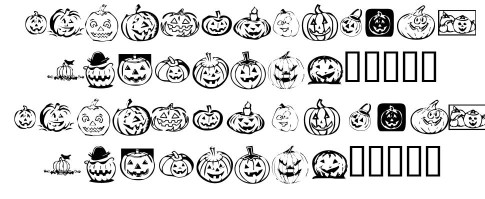 KR Pick A Pumpkin font specimens