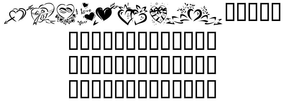 KR Valentines 2006 Four フォント 標本