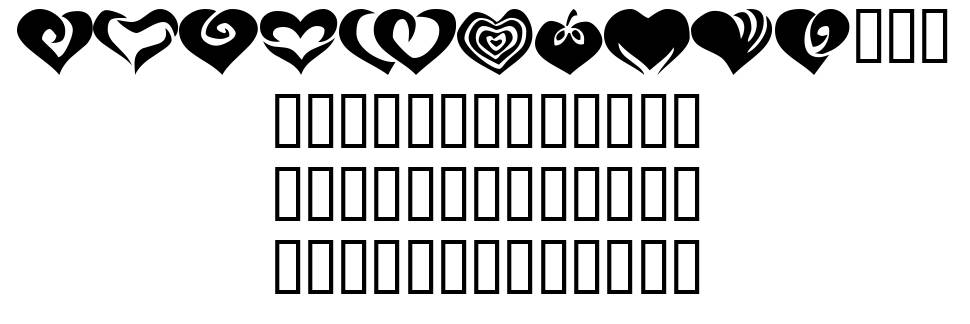 KR Valentines 2006 Two font specimens