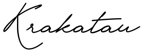 Krakatau schriftart