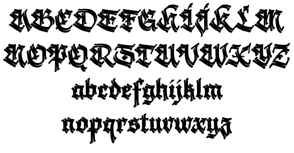 Krakato Fraktur フォント 標本