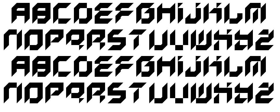 Kreased font specimens