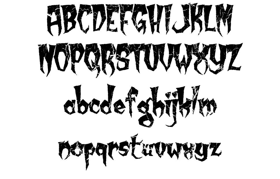 Kreepy Krawly font Örnekler