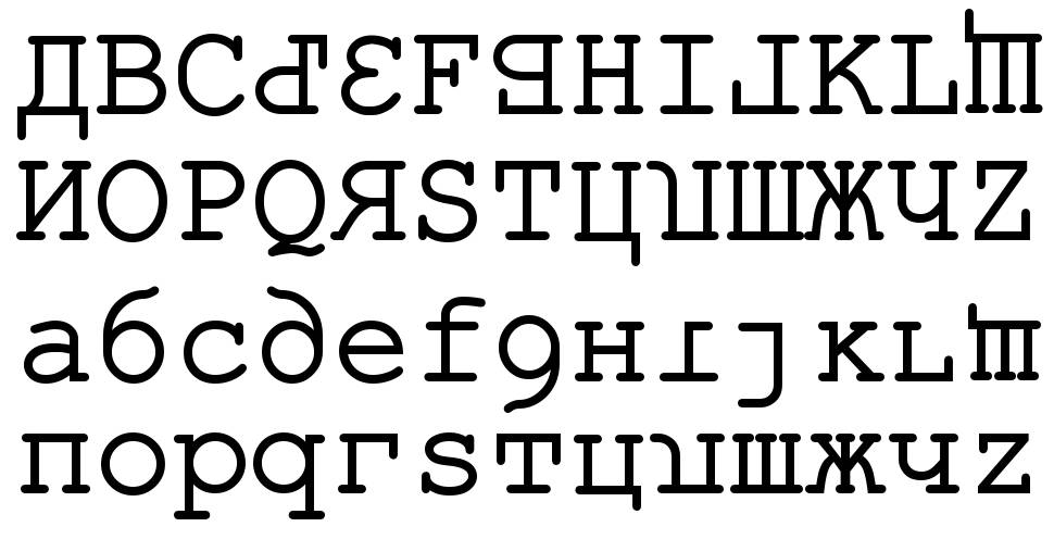 Kremlin Kourier II font specimens