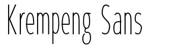 Krempeng Sans schriftart