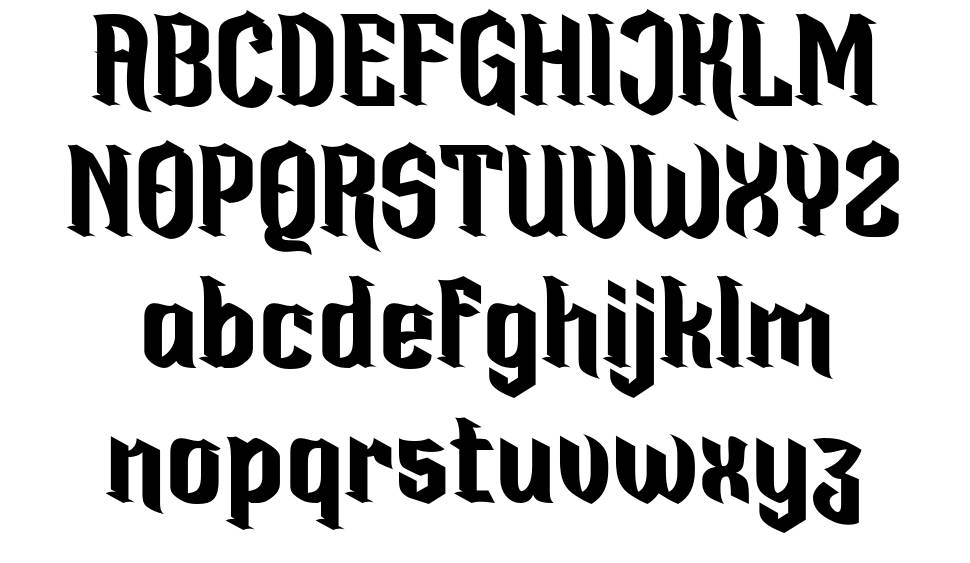 Krinah font specimens