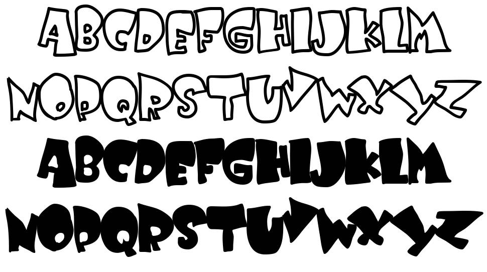 Kruffy font specimens
