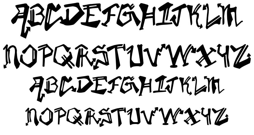 Krylon font Örnekler