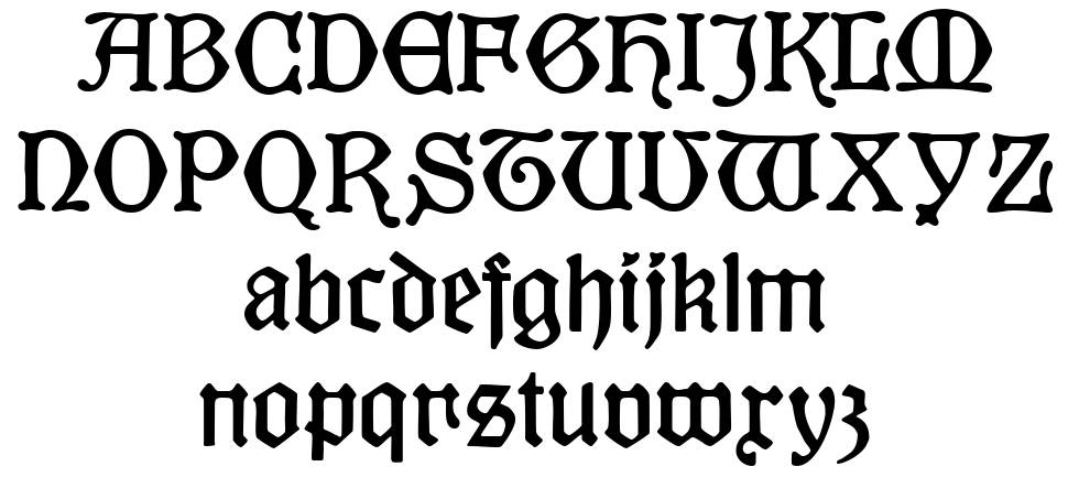 Kuenstler Gotisch шрифт Спецификация