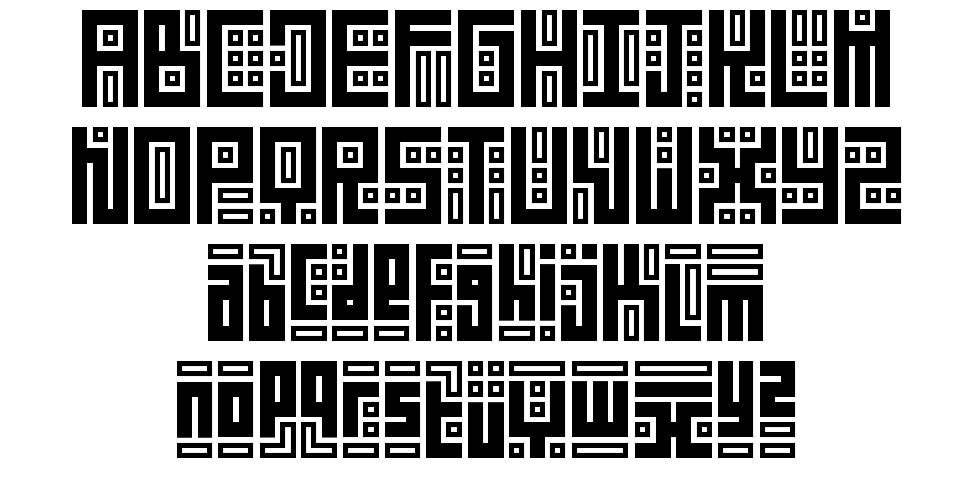 Kuficality Unica font specimens