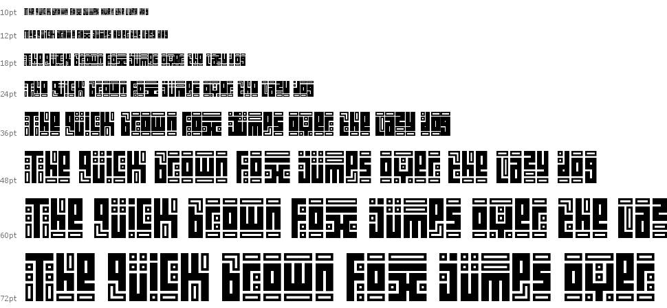 Kuficality Unica font Waterfall