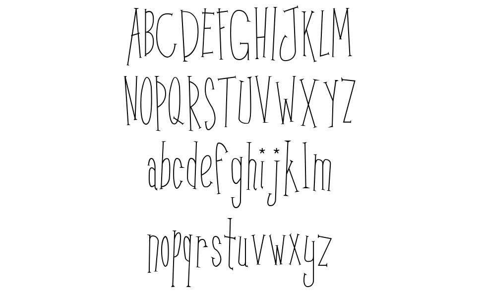 Kunang Kunang font specimens