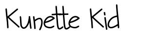 Kunette Kid písmo