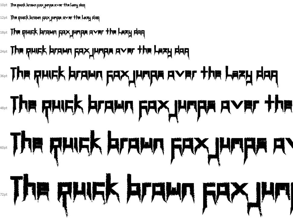 Kuntilanak font Şelale