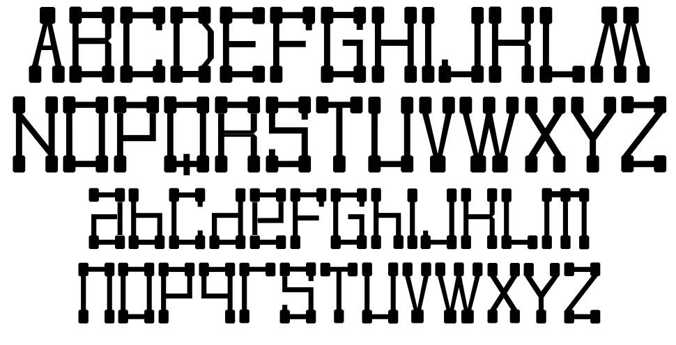Kvadro 字形 标本
