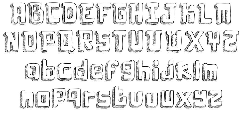 La Boldyta font specimens