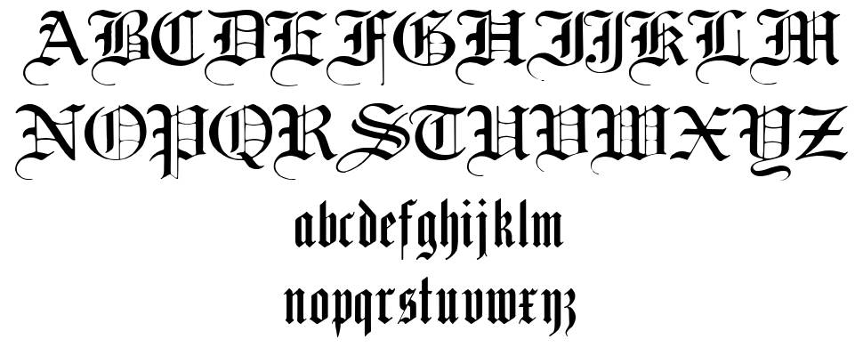 Laandbrau font Örnekler