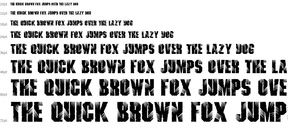 Lacerated font Waterfall